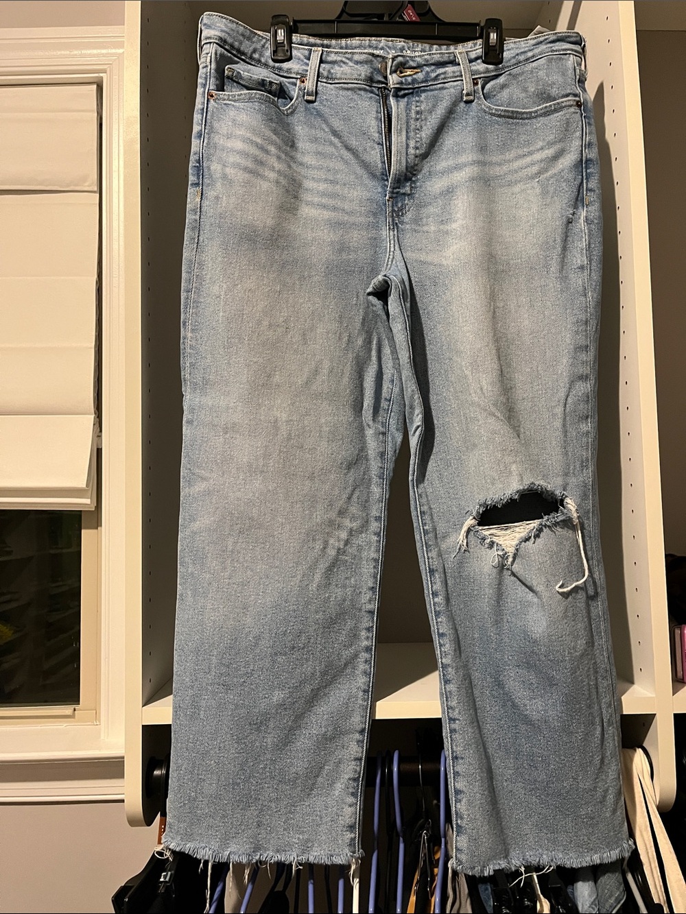 Old Navy Light Blue Distressed Boyfriend Jeans